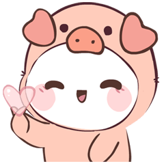 Hello Piggie (Pop-Up Sticker)