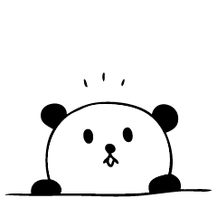 warm fuzzy panda sticker