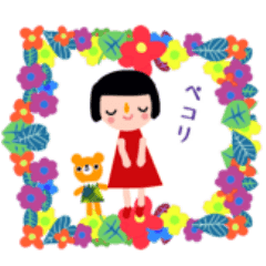 Adult cute colorful girls' sticker