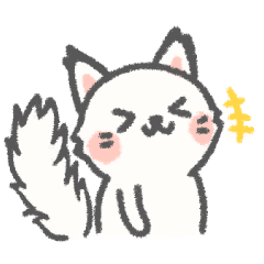Soft white cat x default sticker Sticker