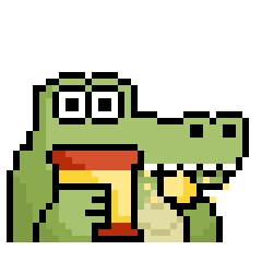 just a silly crocodile pixel art