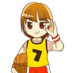 Cute basket girl