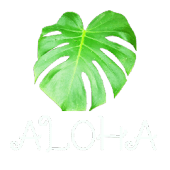 Monstera & Hawaiian message stamp