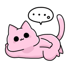 Cute pink cat Sticker