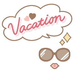 Everyday stickers cute&simple, Vacation