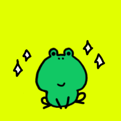 Little Green Frog Sticker