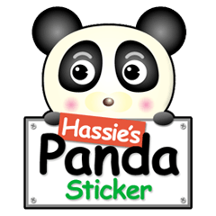 hassie's panda sticker