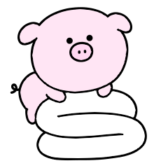 A mini pig that moves well together