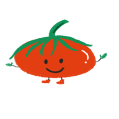 Cute red tomato