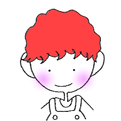 A boy with red hair