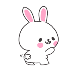 moji baby rabbit no words – LINE stickers | LINE STORE