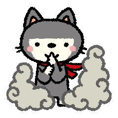 Ninja cat Sumizo (no letters)