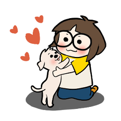 dogs and girls with glasses