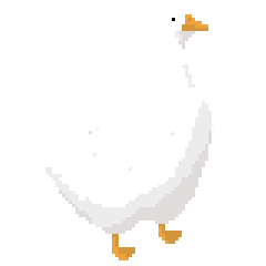 just a silly goose moving pixel art