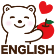 Cheerful polar bear (Big Font English)