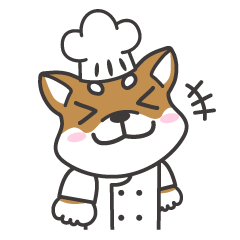 Shibaken Chef-First set of LINE stickers