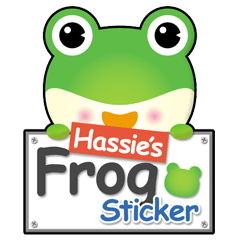 hassie's frog sticker