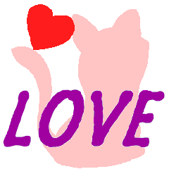 LOVE Cat mark color and design