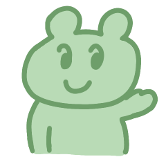 Green bear sticker
