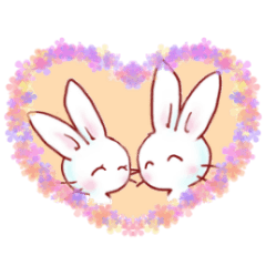 peaceful lovely rabbits