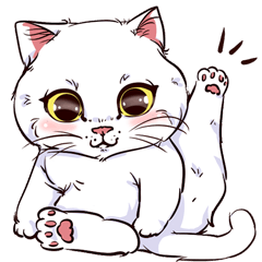 "Tissue" Cute Cat 2: Big Sticker CN