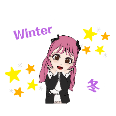 冬❤️女の子スタンプ