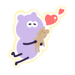 purple monster of sticker