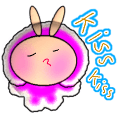 Pang phay Rabbit cuddly Big Sticker