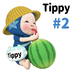 Blue Towel #2 [tippy_eul] Name Sticker