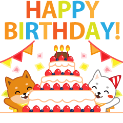 It moves! Shiba dog "MUSASHI"  Birthday