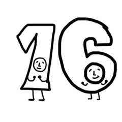 Number16 32 Line Stickers Line Store Number16 32 Line Stickers Line Store