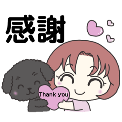 kawaii black toy poodle