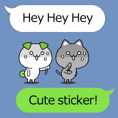 Funny and cute animals stickers English