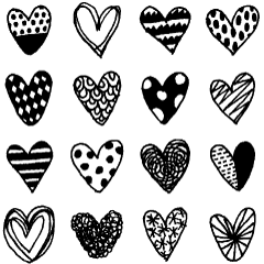 Heart-Heart Balloon Sticker