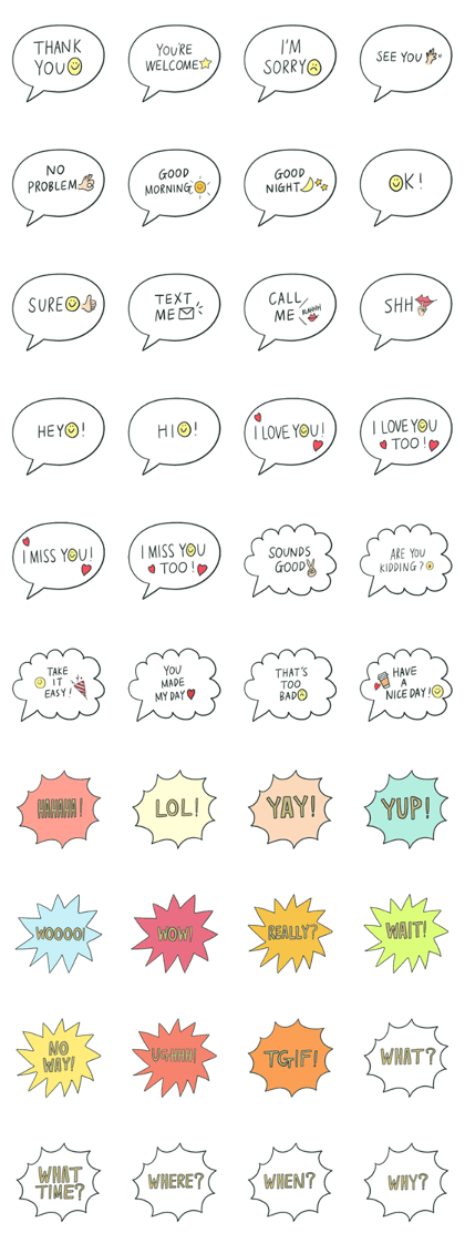 SPEECH BALLOONS!
