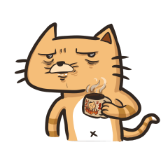 地元の猫がミームを食べる
