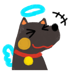 Taiwan's black dog angel sticker day