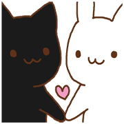 White hear and black cat 2