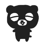 the cute black bear stickers