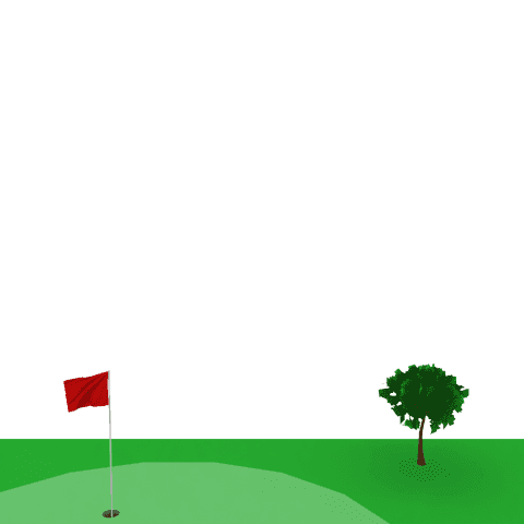 Falling big letters for golf.