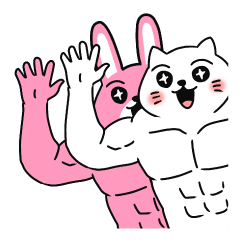 Muscle cat and rabbit 2