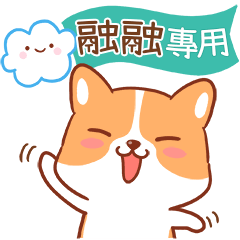 Cute corgi Name Stickers_1026