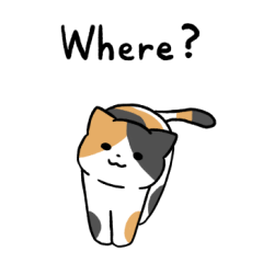 Calico cat sticker 3 (English)