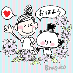 Kawaii panda&girl Emoji!!!!!
