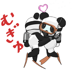 Scuba diving panda4 Animation!