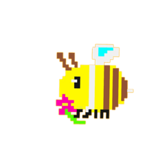 Bees,insect,girl,Pixel art