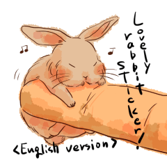 Lovely rabbit sticker!<English version>