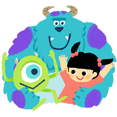 Cuddly Monsters Inc Line Stickers Line Store