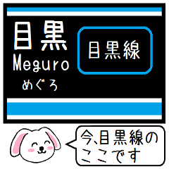 Inform station name of Meguro line