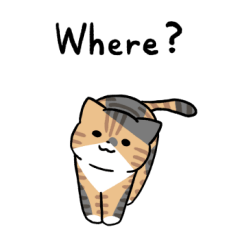 Calico tabby cat sticker 3 (English)